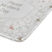 幸せな母の日のエレガントな花 カッティングボード (角)