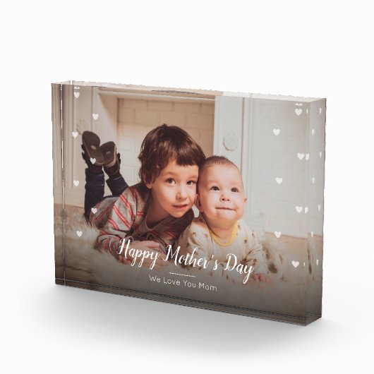 幸せな母の日のカスタムな写真のブロック フォトブロック (右)