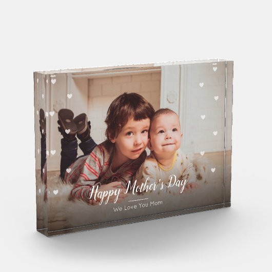 幸せな母の日のカスタムな写真のブロック フォトブロック (左)