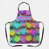 幸せな母の日のカラフル装飾パーソナライズされた エプロン (正面)