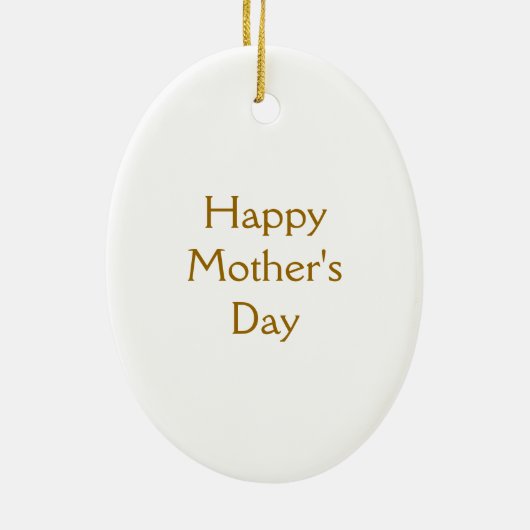 幸せな母の日のカンガルー及びベビーのオーナメント セラミックオーナメント (裏面)
