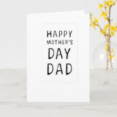 幸せな母の日のパパのTシャツのティー カード (黄色い花)