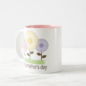 幸せな母の日のマグ ツートーンマグカップ (正面左)