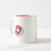 幸せな母の日のマグ-子猫 ツートーンマグカップ (正面左)