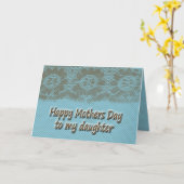 幸せな母の日の娘 カード (黄色い花)