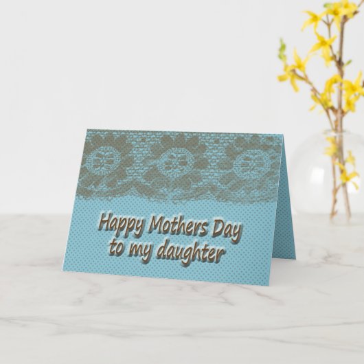 幸せな母の日の娘 カード (黄色い花)
