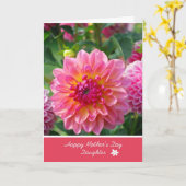 幸せな母の日の娘 カード (黄色い花)