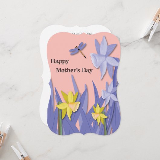 幸せな母の日の幸せ カード (正面/裏面インサイチュ)