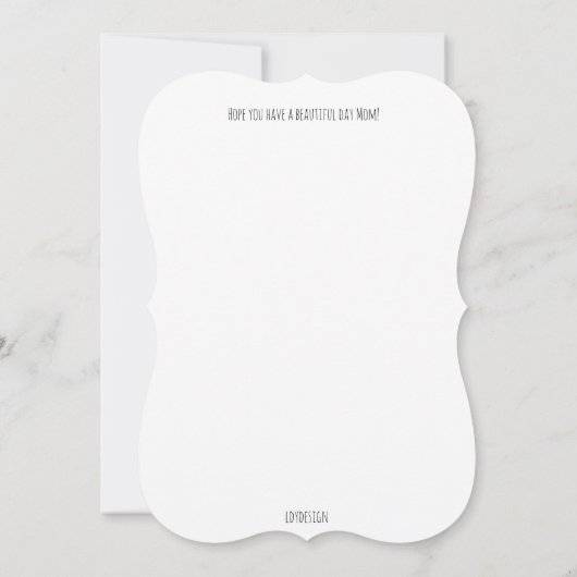 幸せな母の日の幸せ カード (裏面)