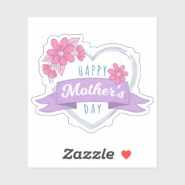 幸せな母の日の愛のハートシール シール