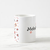 幸せな母の日の手書きシンプルのマザーデーパーソナライズされた コーヒーマグカップ (中央)