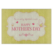 幸せな母の日の挨拶状 カッティングボード (正面)