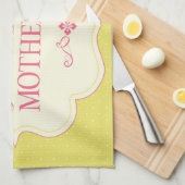 幸せな母の日の挨拶状 キッチンタオル (四つ折り)