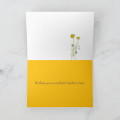 幸せな母の日の母もしは花が黄色かった カード (内部)