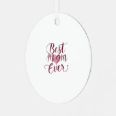 幸せな母の日の母最高の母 メタルオーナメント (正面左)