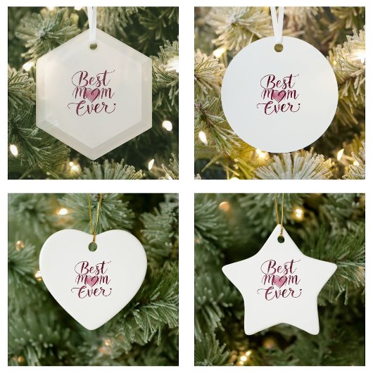 幸せな母の日の母最高の母 メタルオーナメント