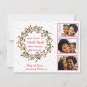 幸せな母の日の水の色フローラピンク3写真 シーズンカード (正面)