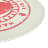 幸せな母の日の汚いゴム印 カッティングボード (角)