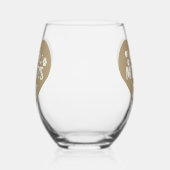 幸せな母の日の贈り物ワイングラス、ステムレス ステムなしワイングラス (左)