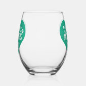 幸せな母の日の贈り物ワイングラス、ステムレス ステムなしワイングラス (右)