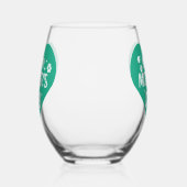 幸せな母の日の贈り物ワイングラス、ステムレス ステムなしワイングラス (左)