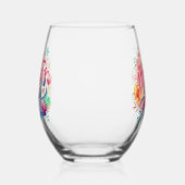 幸せな母の日の贈り物ワイングラス、茎なし ステムなしワイングラス (右)