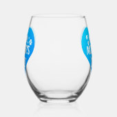 幸せな母の日の贈り物ワイングラス、茎なし ステムなしワイングラス (右)