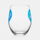 幸せな母の日の贈り物ワイングラス、茎なし ステムなしワイングラス (左)