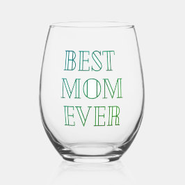 幸せな母の日の贈り物ワイングラス、茎なし ステムなしワイングラス