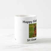 幸せな母の日の馬のマグ コーヒーマグカップ (中央)