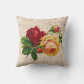 幸せな母の日のBusiaの枕ヴィンテージのバラ クッション (裏面)