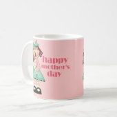 幸せな母の日のRaggedyきちんとしたマグ コーヒーマグカップ (正面左)