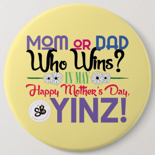 幸せな母の日のYinzメガボタンPin 缶バッジ