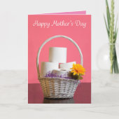 幸せな母の日カゴいっぱいのトイレ紙 シーズンカード (正面)