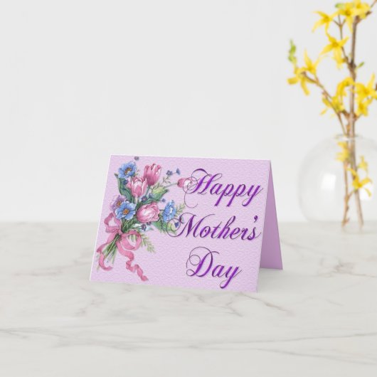 幸せな母の日カード カード (黄色い花)