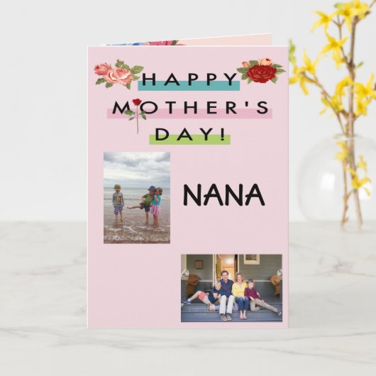 幸せな母の日ナナ! カード (黄色い花)