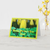 幸せな母の日ナン カード (黄色い花)