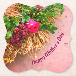 幸せな母の日パーソナライズされた、 ペーパーコースター