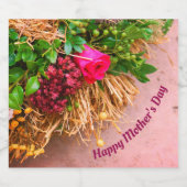 幸せな母の日パーソナライズされた、 リキュールボトルラベル (シングルラベル)