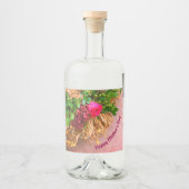 幸せな母の日パーソナライズされた、 リキュールボトルラベル (正面)