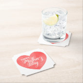 幸せな母の日ピンクのハート、水色ハート ペーパーコースター (インサイチュ)