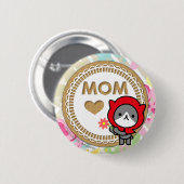幸せな母の日ボタン-子猫 缶バッジ (正面&裏面)