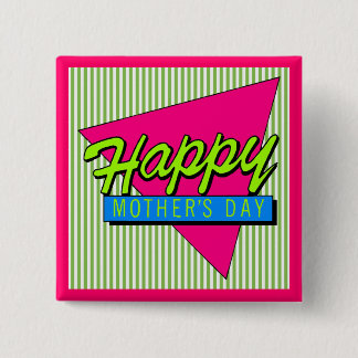 幸せな母の日ボタン 缶バッジ