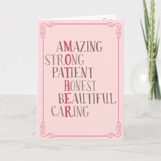 幸せな母の日帰りカード カード (正面)