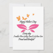 幸せな母の日帰りカード サンキューカード (正面)