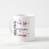 幸せな母の日彼女は母コーヒーマモダングである コーヒーマグカップ (正面左)