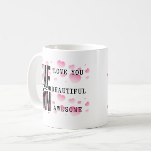 幸せな母の日彼女は母コーヒーマモダングである コーヒーマグカップ (正面左)
