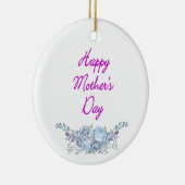 幸せな母の日白 セラミックオーナメント (右)