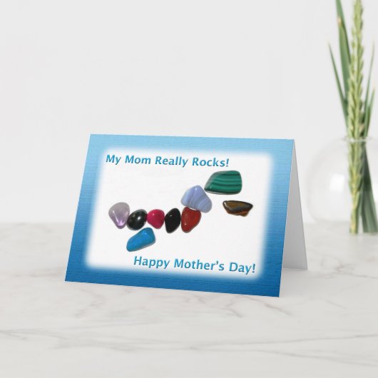 幸せな母の日私のお母さんの石 カード (正面)