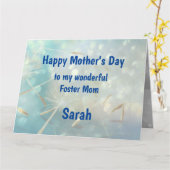 幸せな母の日里親ママ カード (黄色い花)